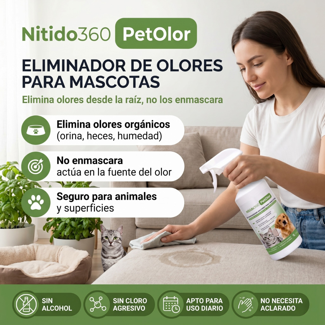 PetOlor - Elimina el olor a pis de perro y gato al instante